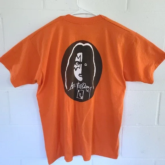 Kiss Gibson X Ace Frehley Kiss Band Guitarist Vintage 90s Band T-Shirt Men’s XL - Picture 8 of 13